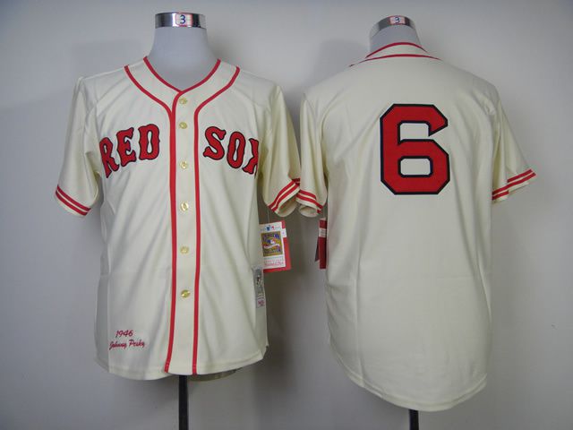 Men Boston Red Sox 6 Pesky Cream MLB Jerseys
